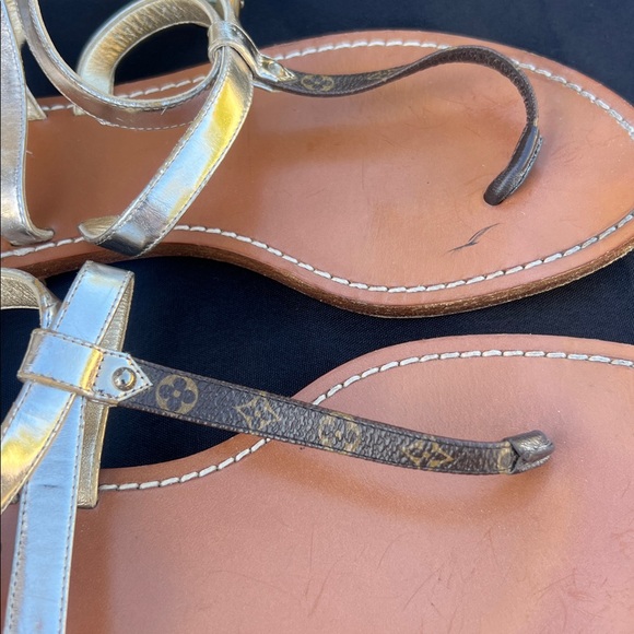 Louis Vuitton Gold Sandals - Picture 2 of 10
